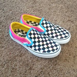 Multicolored Vans size 6.5 in women's
